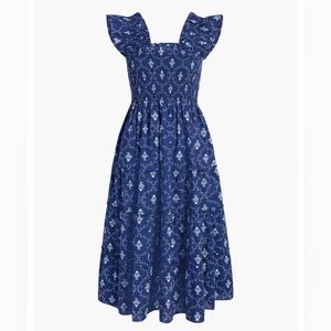 Hillhouse Ellie Nap Dress Navy Trellis Size M (like new; worn once)